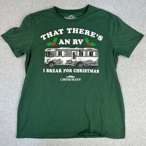 National Lampoons Christmas Vacation RV Graphic T-Shirt Green Mens XL
